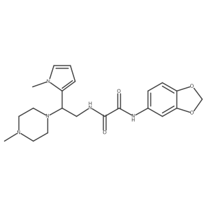 N1-(benzo[d][1,3]dioxol-5-yl)-N2-(2-(1-methyl-1H-pyrrol-2-yl)-2-(4-methylpiperazin-1-yl)ethyl)oxalamide Structure