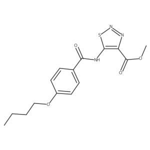 Methyl 5-[(4-butoxybenzoyl)amino]-1,2,3-thiadiazole-4-carboxylate结构式