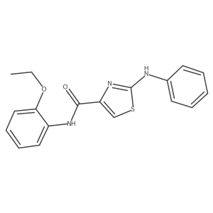CCOc1ccccc1NC(=O)c1csc(Nc2ccccc2)n1结构式