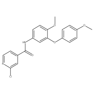 2-chloro-N-[4-methoxy-3-(4-methoxyphenoxy)phenyl]pyridine-4-carboxamide结构式