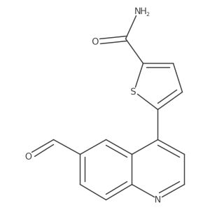 5-(6-Formylquinolin-4-yl)thiophene-2-carboxylic acid amide结构式