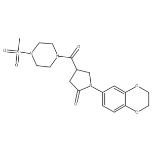 1-(2,3-Dihydro-1,4-benzodioxin-6-yl)-4-{[4-(methylsulfonyl)piperazin-1-yl]carbonyl}pyrrolidin-2-one Structure