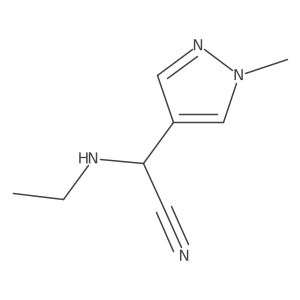 I+/--(Ethylamino)-1-methyl-1H-pyrazole-4-acetonitrile Structure