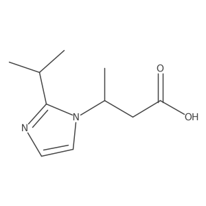 3-(2-isopropyl-1H-imidazol-1-yl)butanoic acid结构式