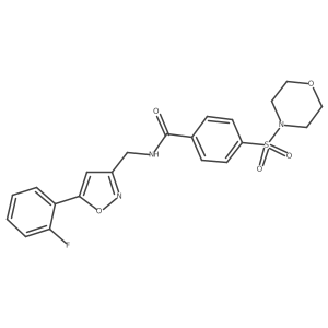 N-((5-(2-fluorophenyl)isoxazol-3-yl)methyl)-4-(morpholinosulfonyl)benzamide结构式