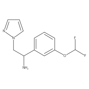 I+/--[3-(Difluoromethoxy)phenyl]-1H-pyrazole-1-ethanamine结构式