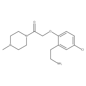 2-[2-(2-Aminoethyl)-4-chlorophenoxy]-1-(4-methyl-1-piperazinyl)ethanone结构式