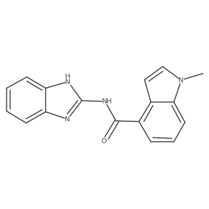 N-(1,3-dihydro-2H-benzimidazol-2-ylidene)-1-methyl-1H-indole-4-carboxamide结构式