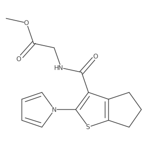 methyl N-{[2-(1H-pyrrol-1-yl)-5,6-dihydro-4H-cyclopenta[b]thiophen-3-yl]carbonyl}glycinate结构式