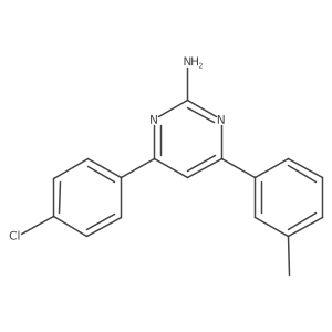 4-(4-Chlorophenyl)-6-(3-methylphenyl)pyrimidin-2-amine结构式