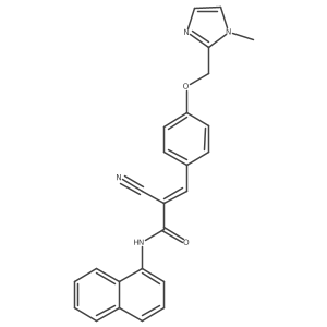 (E)-2-Cyano-3-[4-[(1-methylimidazol-2-yl)methoxy]phenyl]-N-naphthalen-1-ylprop-2-enamide Structure