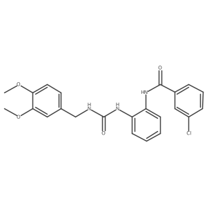 3-chloro-N-(2-(3-(3,4-dimethoxybenzyl)ureido)phenyl)benzamide结构式
