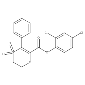 2,4-Dichlorophenyl 3-phenyl-5,6-dihydro-1,4-oxathiine-2-carboxylate 4,4-dioxide Structure