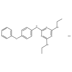 N2,N4-diethyl-N6-(4-phenoxyphenyl)-1,3,5-triazine-2,4,6-triamine hydrochloride Structure