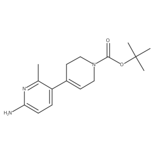 6-amino-2-methyl-3',6'-dihydro-2'H-[3,4']bipyridinyl-1'-carboxylic acid tert-butyl ester Structure