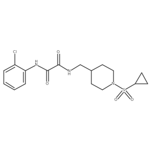 N1-(2-chlorophenyl)-N2-((1-(cyclopropylsulfonyl)piperidin-4-yl)methyl)oxalamide结构式