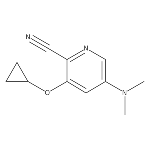 3-Cyclopropoxy-5-(dimethylamino)picolinonitrile结构式