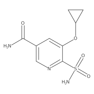 5-Cyclopropoxy-6-sulfamoylnicotinamide结构式