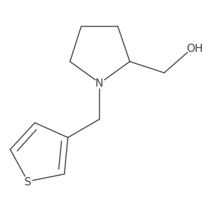 (1-(Thiophen-3-ylmethyl)pyrrolidin-2-yl)methanol结构式