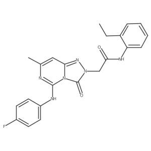 N~1~-(2-ethylphenyl)-2-[5-(4-fluoroanilino)-7-methyl-3-oxo[1,2,4]triazolo[4,3-c]pyrimidin-2(3H)-yl]acetamide Structure