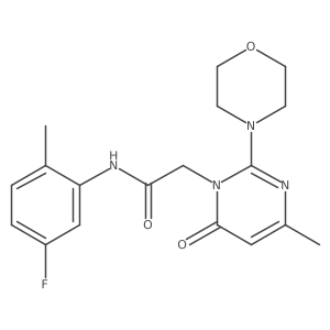 N-(5-fluoro-2-methylphenyl)-2-(4-methyl-2-morpholin-4-yl-6-oxopyrimidin-1(6H)-yl)acetamide Structure