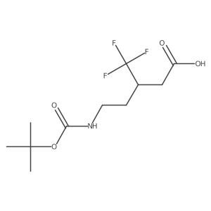 5-{[(Tert-butoxy)carbonyl]amino}-3-(trifluoromethyl)pentanoic acid结构式