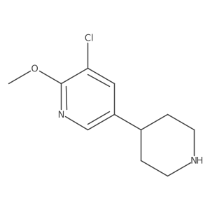 3-Chloro-2-methoxy-5-(piperidin-4-yl)pyridine Structure