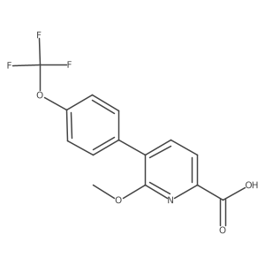 2-Pyridinecarboxylic acid, 6-methoxy-5-[4-(trifluoromethoxy)phenyl]- Structure
