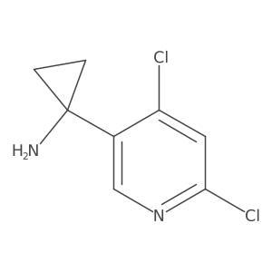 1-(4,6-Dichloropyridin-3-yl)cyclopropan-1-amine结构式