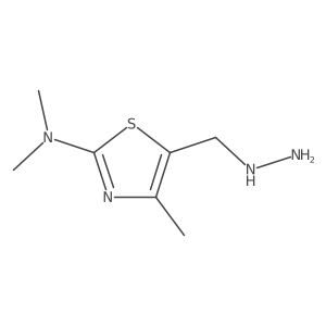 5-(hydrazinylmethyl)-N,N,4-trimethyl-1,3-thiazol-2-amine结构式