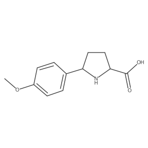 (2S,5S)-5-(4-Methoxyphenyl)pyrrolidine-2-carboxylic acid结构式