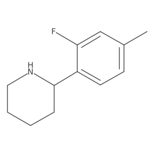 2-(2-Fluoro-4-methylphenyl)piperidine结构式