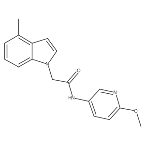 N-(6-methoxypyridin-3-yl)-2-(4-methyl-1H-indol-1-yl)acetamide Structure