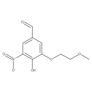 4-Hydroxy-3-(2-methoxyethoxy)-5-nitrobenzaldehyde结构式
