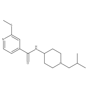 N-[1-(2-methylpropyl)piperidin-4-yl]-2-(methylsulfanyl)pyridine-4-carboxamide Structure