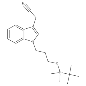 2-{1-[3-(t-Butyldimethylsilyloxy)propyl]indole-3-yl}acetonitrile结构式