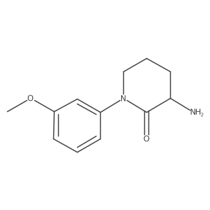 3-Amino-1-(3-methoxyphenyl)piperidin-2-one结构式