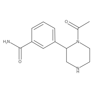 3-(1-Acetylpiperazin-2-yl)benzamide Structure