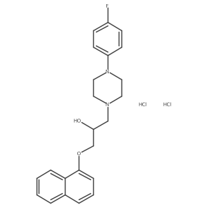 1-(4-(4-Fluorophenyl)piperazin-1-yl)-3-(naphthalen-1-yloxy)propan-2-ol dihydrochloride Structure
