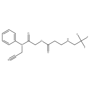 [(Cyanomethyl)(phenyl)carbamoyl]methyl 3-[(2,2,2-trifluoroethyl)amino]propanoate结构式