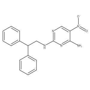 2,4-Pyrimidinediamine, N2-(2,2-diphenylethyl)-5-nitro- Structure