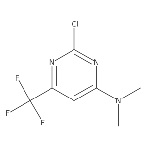 2-chloro-N,N-dimethyl-6-(trifluoromethyl)pyrimidin-4-amine Structure