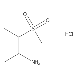 3-Methanesulfonylbutan-2-amine hydrochloride结构式