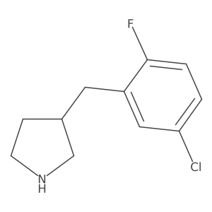 3-[(5-Chloro-2-fluorophenyl)methyl]pyrrolidine结构式
