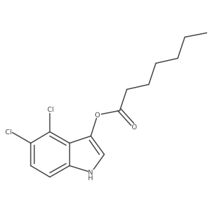4,5-Dichloro-1H-indol-3-yl heptanoate结构式