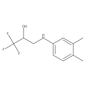 3-((3,4-Dimethylphenyl)amino)-1,1,1-trifluoropropan-2-ol结构式
