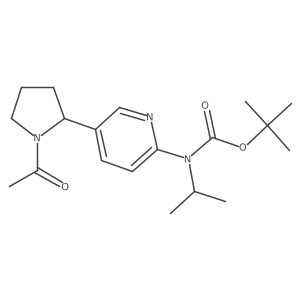 tert-Butyl (5-(1-acetylpyrrolidin-2-yl)pyridin-2-yl)(isopropyl)carbamate Structure