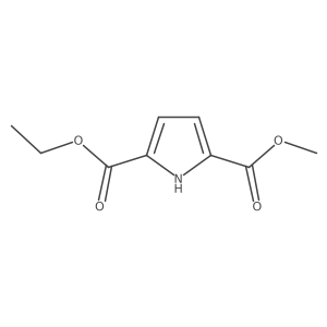1H-pyrrole-2,5-dicarboxylic acid 2-ethyl ester 5-methyl ester结构式