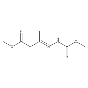 2-(3-Methoxy-1-methyl-3-oxopropylidene)hydrazinecarboxylic acid methyl ester结构式
