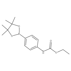 Ethyl (4-(4,4,5,5-tetramethyl-1,3,2-dioxaborolan-2-yl)phenyl)carbamate结构式